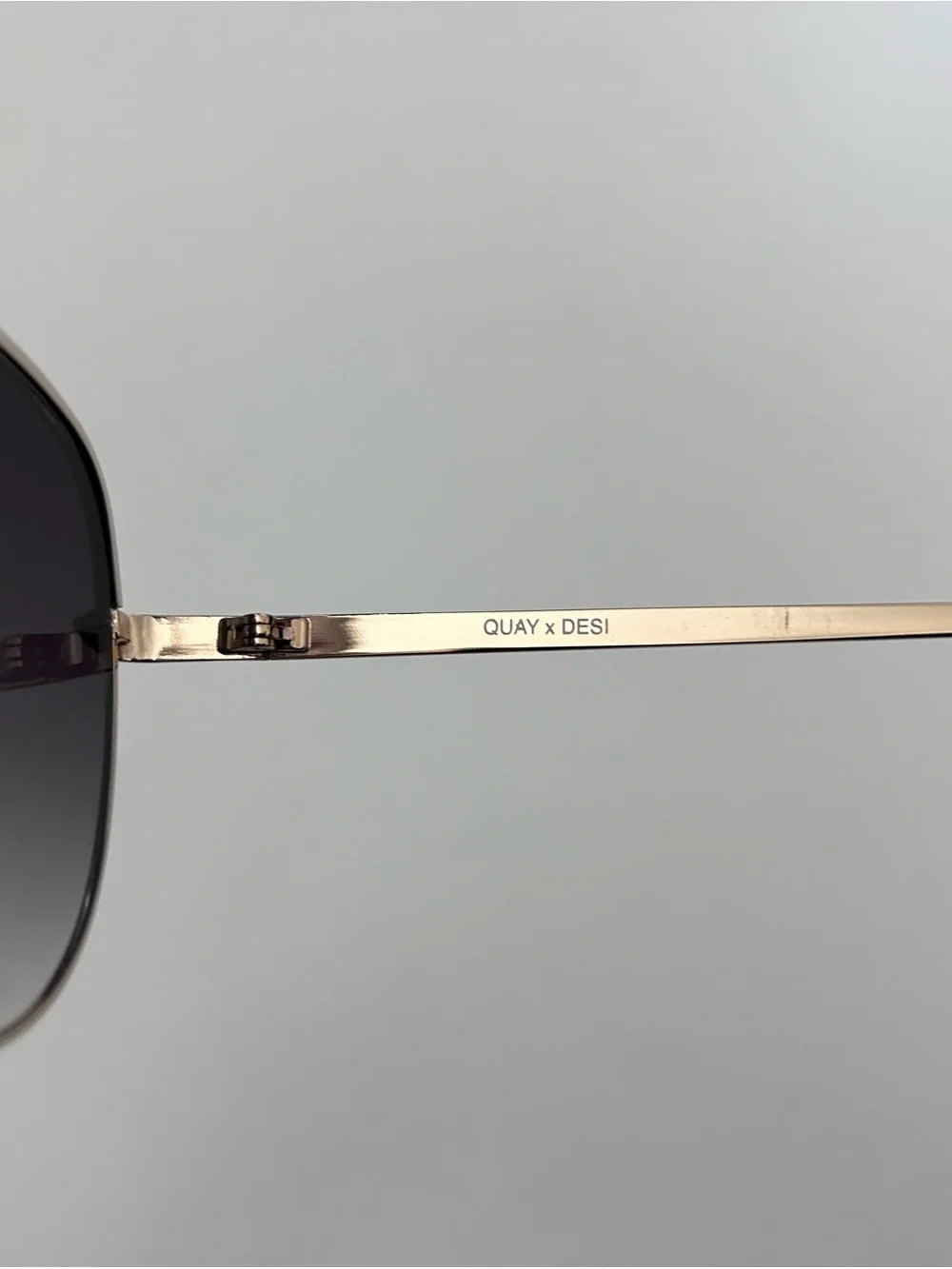 Quay Australia x Desi Perkins Sahara Mini 52mm Gold Aviator Sunglasses